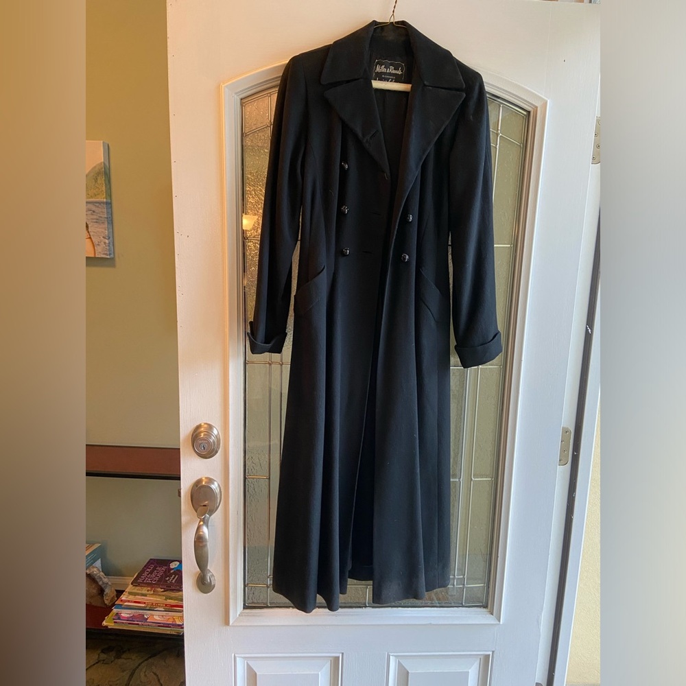Black Wool Trench Coat